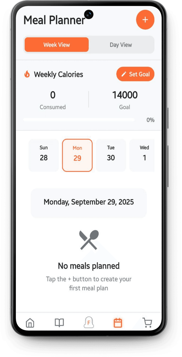 AI Meal Planning Interface