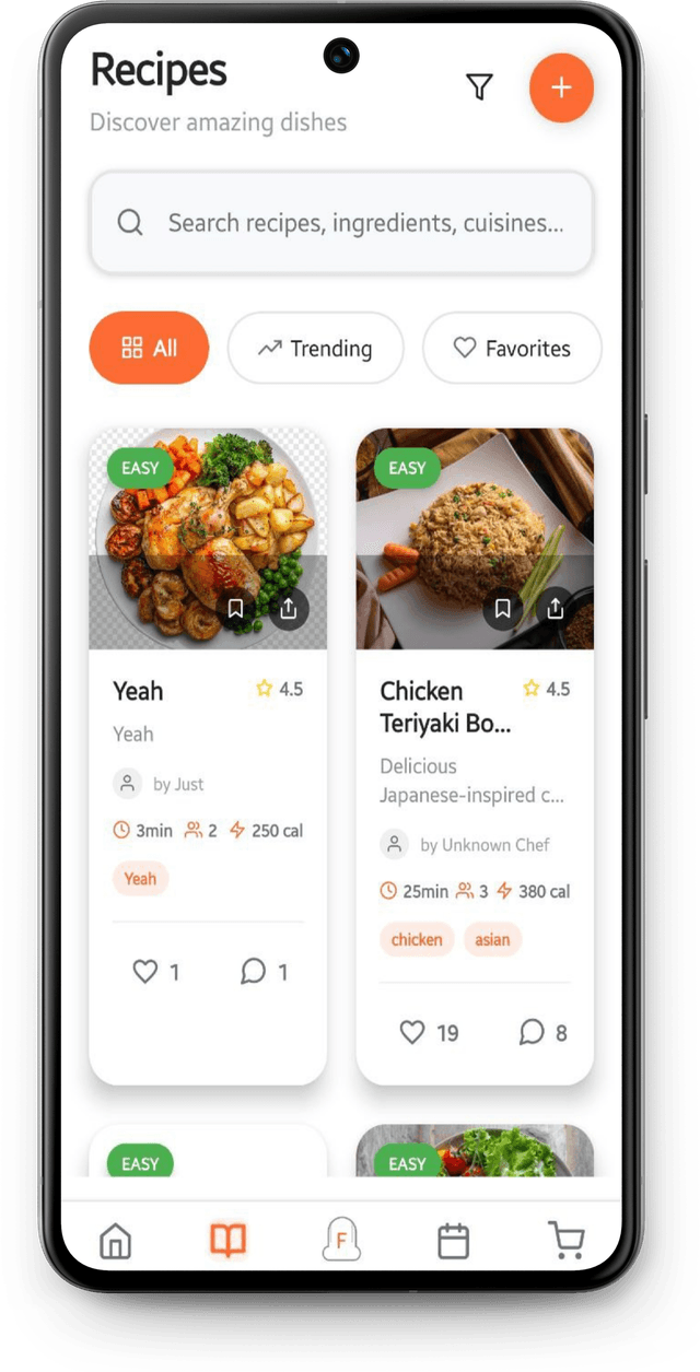Recipe Generation Interface